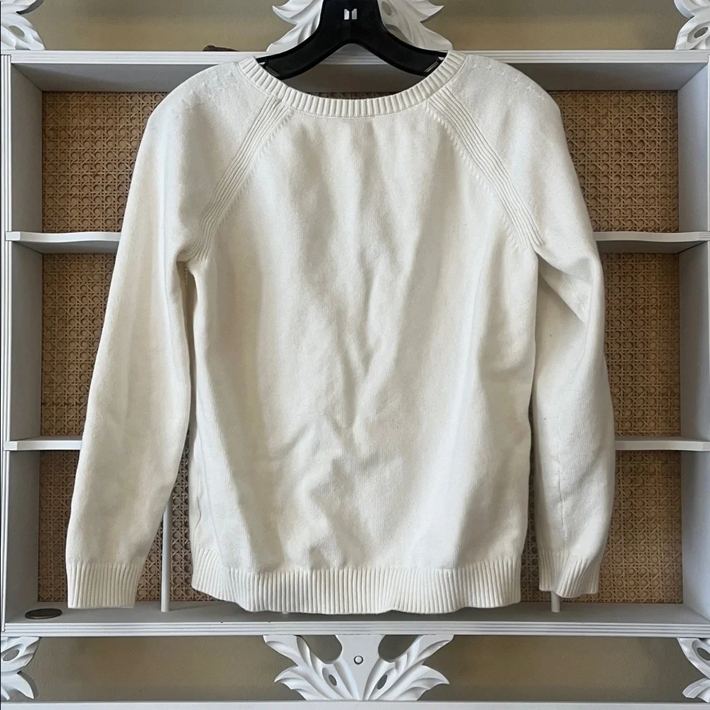 Talbots White Sweater with Black Heart - Picture 3 of 6